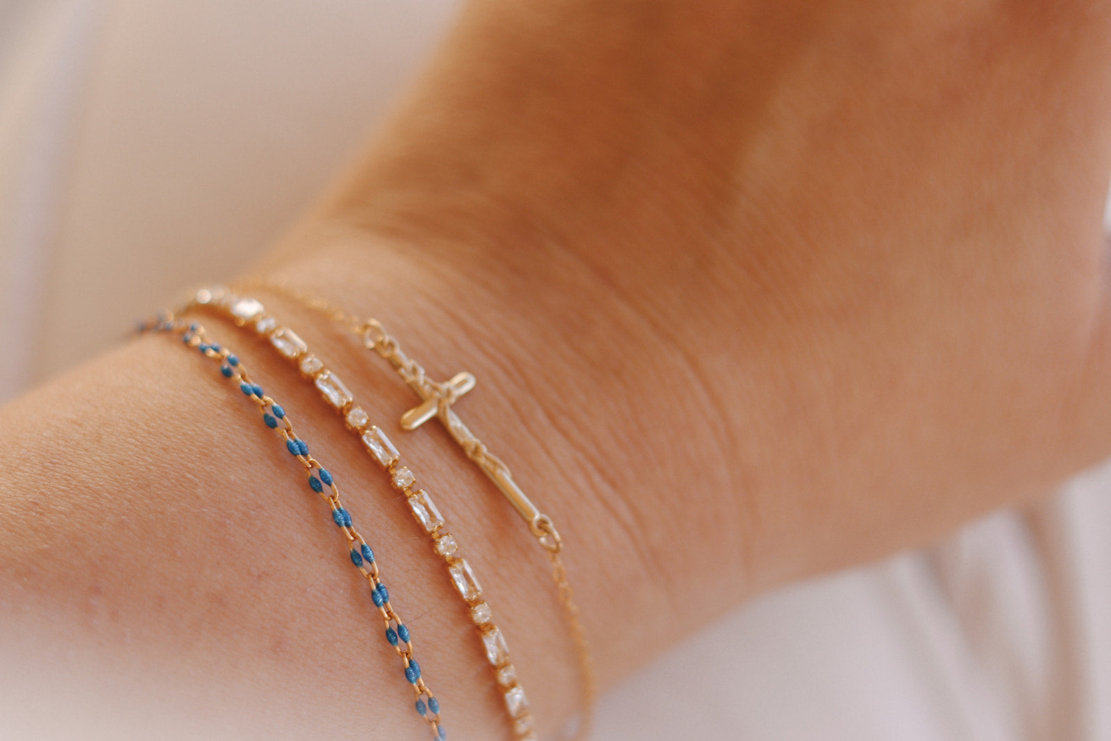 St. Joseph Lily Cross Bracelet