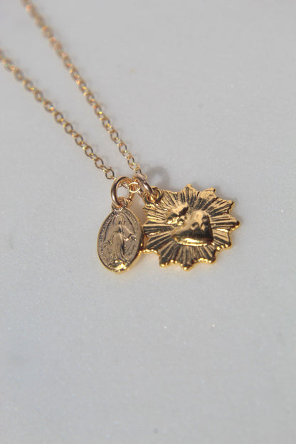 The Little Sacred Heart® and Miraculous Medal Necklace
