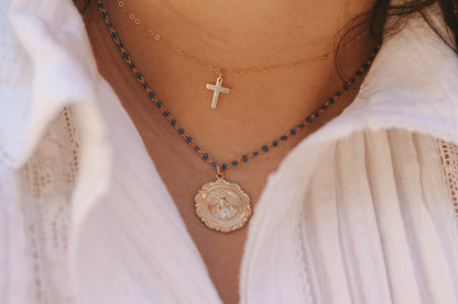 Filigree Miraculous Medal Necklace - Grotto Chain