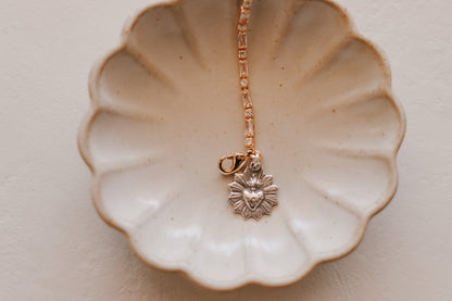 Sacred Heart Tennis Bracelet -Two-Tone