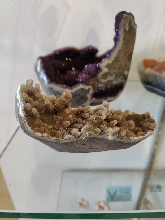 Smoky Quartz Stalactite Geode Formation