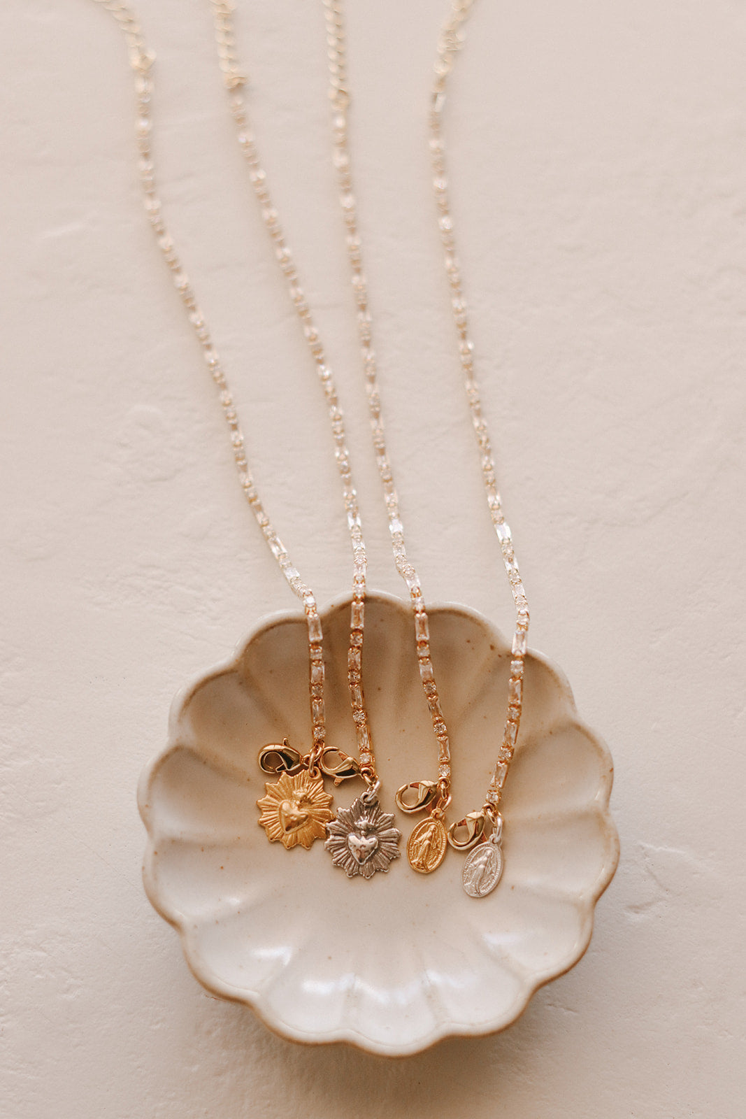 Sacred Heart Tennis Bracelet -Two-Tone