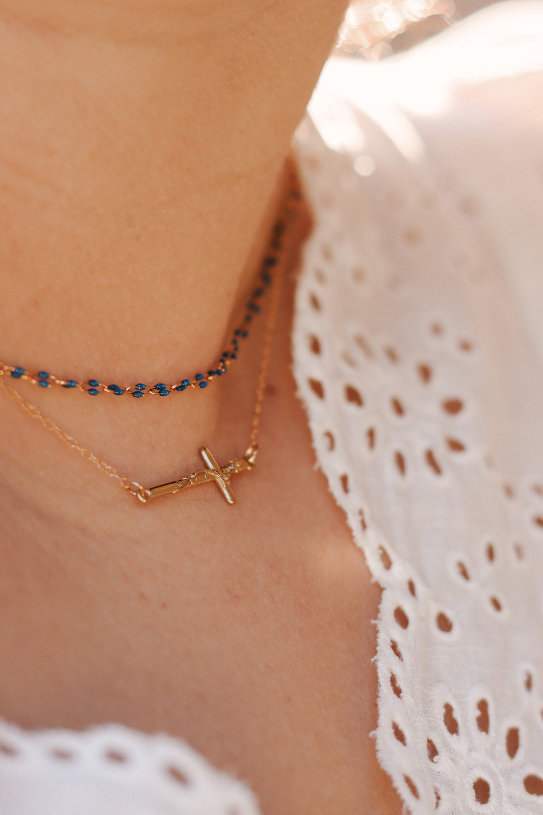 St. Joseph Lily Cross Necklace