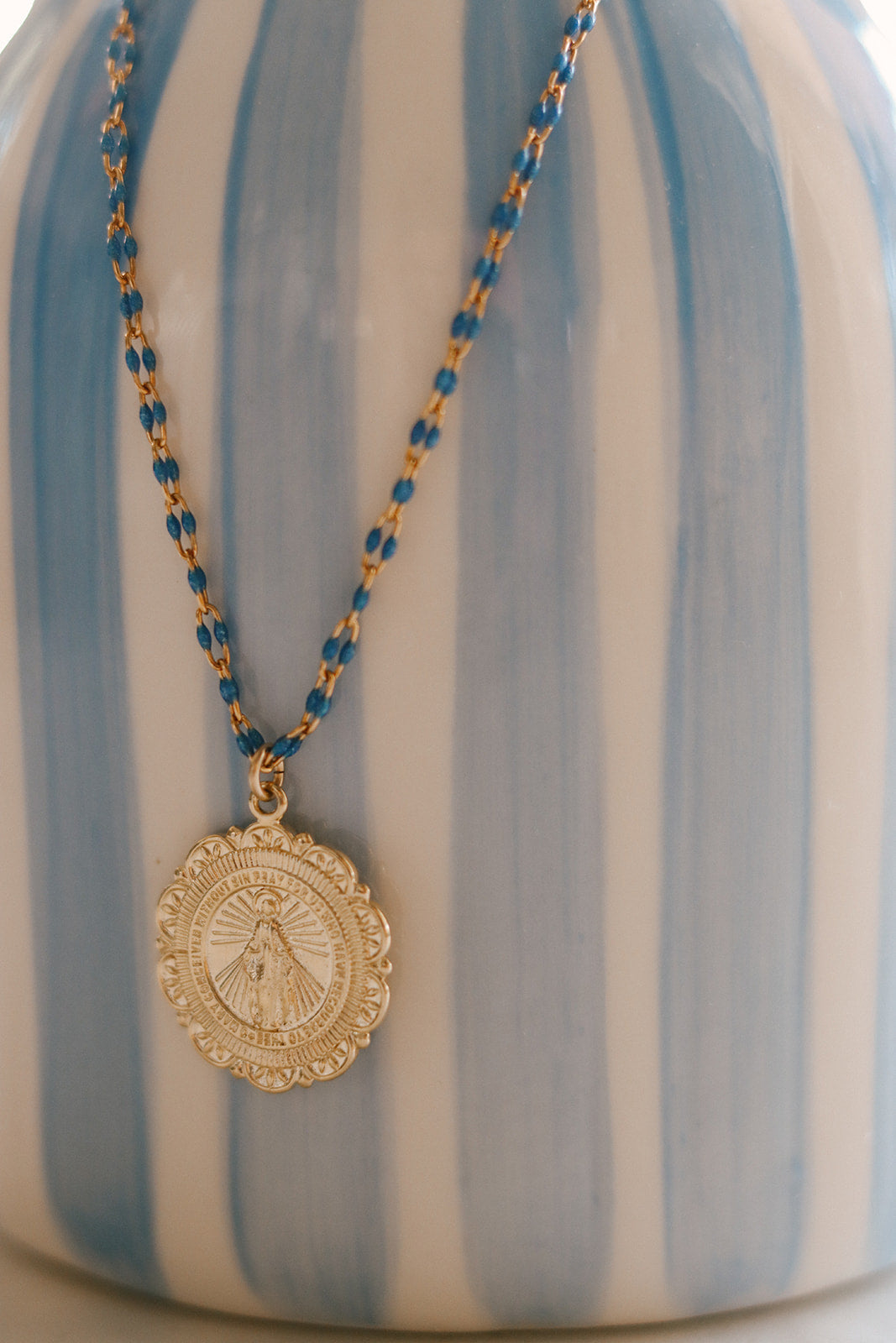 Filigree Miraculous Medal Necklace - Grotto Chain