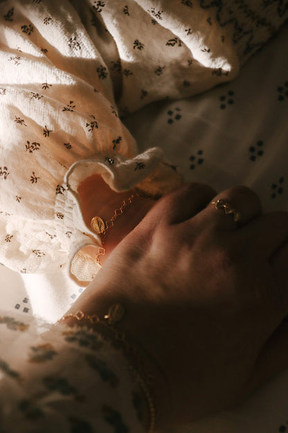 Miraculous Medal Floral Bracelet Set - Mommy and Me