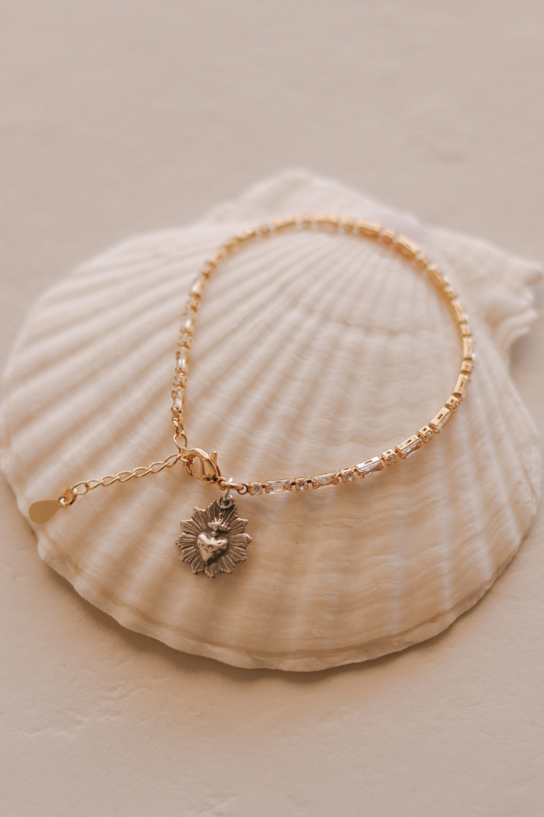 Sacred Heart Tennis Bracelet -Two-Tone