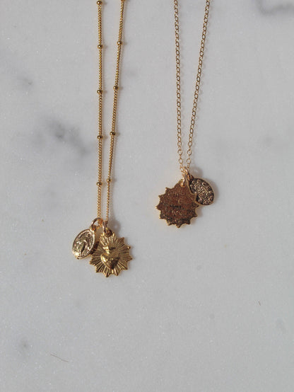 The Little Sacred Heart® and Miraculous Medal Necklace
