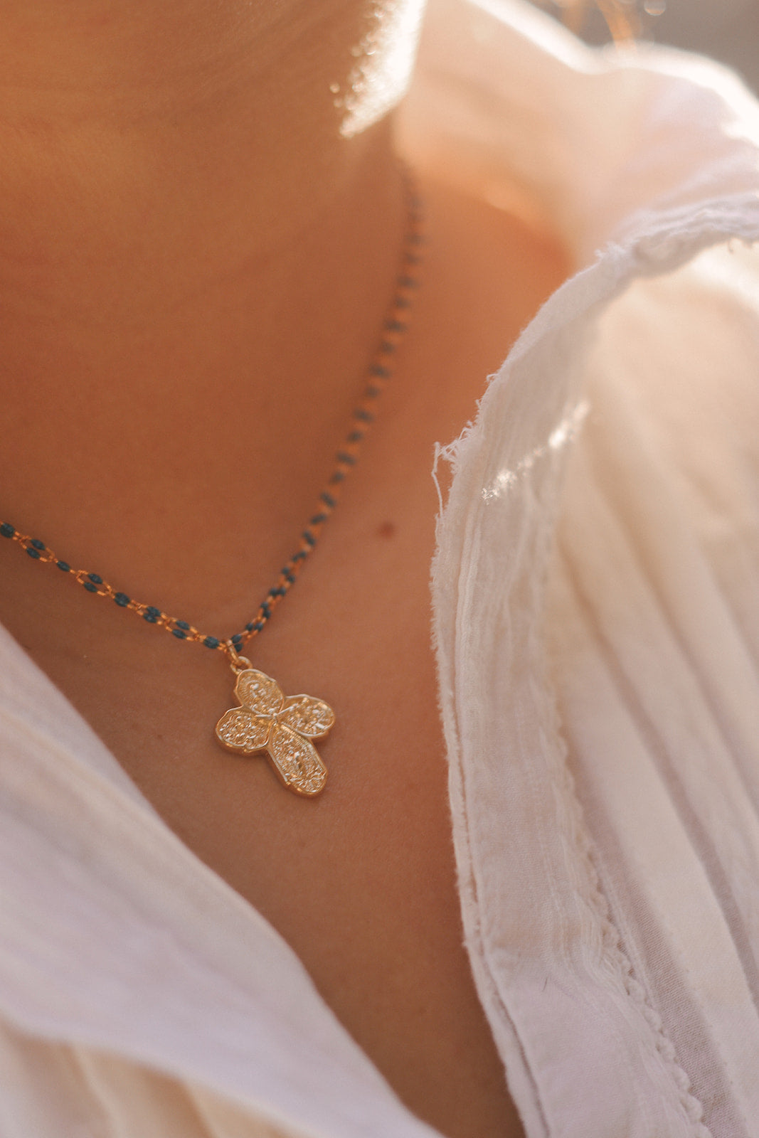 Four Way Cross Necklace - Grotto Chain