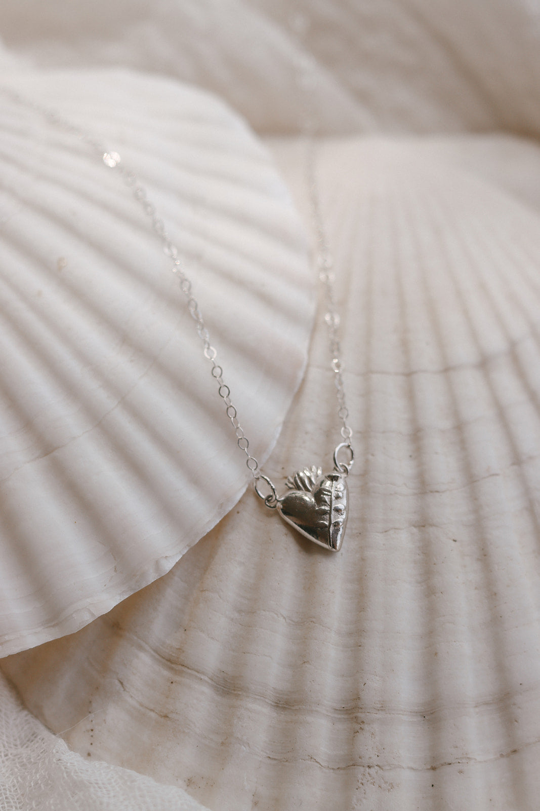 Holy Hearts™ Chaste Heart Of St. Joseph Necklace In Sterling Silver