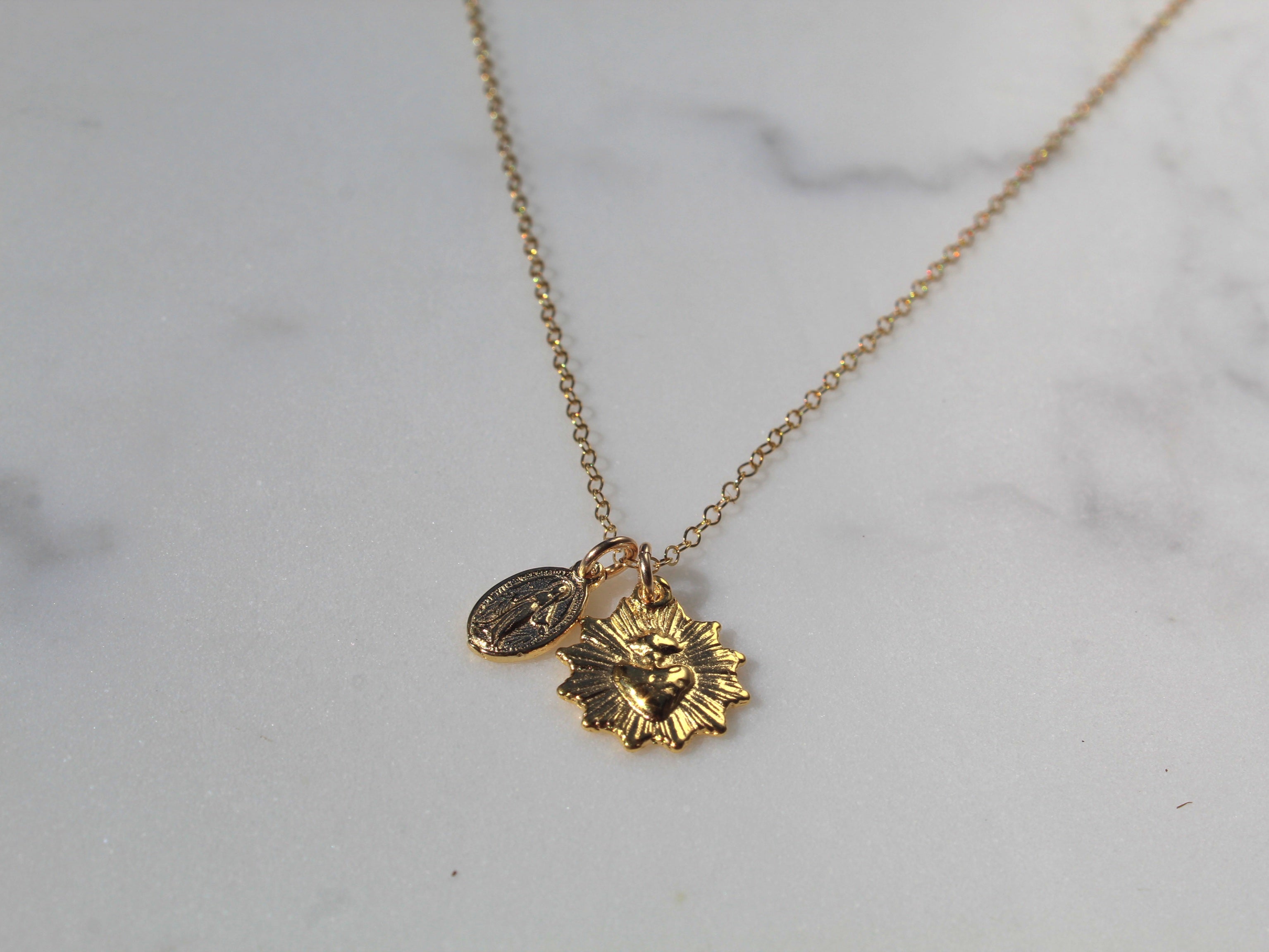 The Little Sacred Heart® and Miraculous Medal Necklace