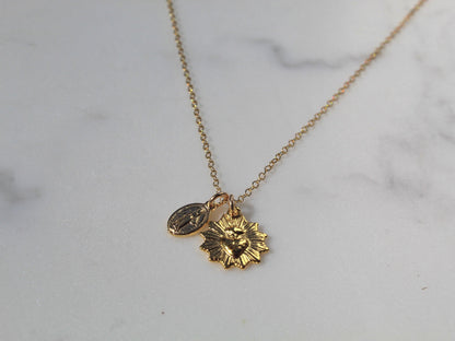 The Little Sacred Heart® and Miraculous Medal Necklace