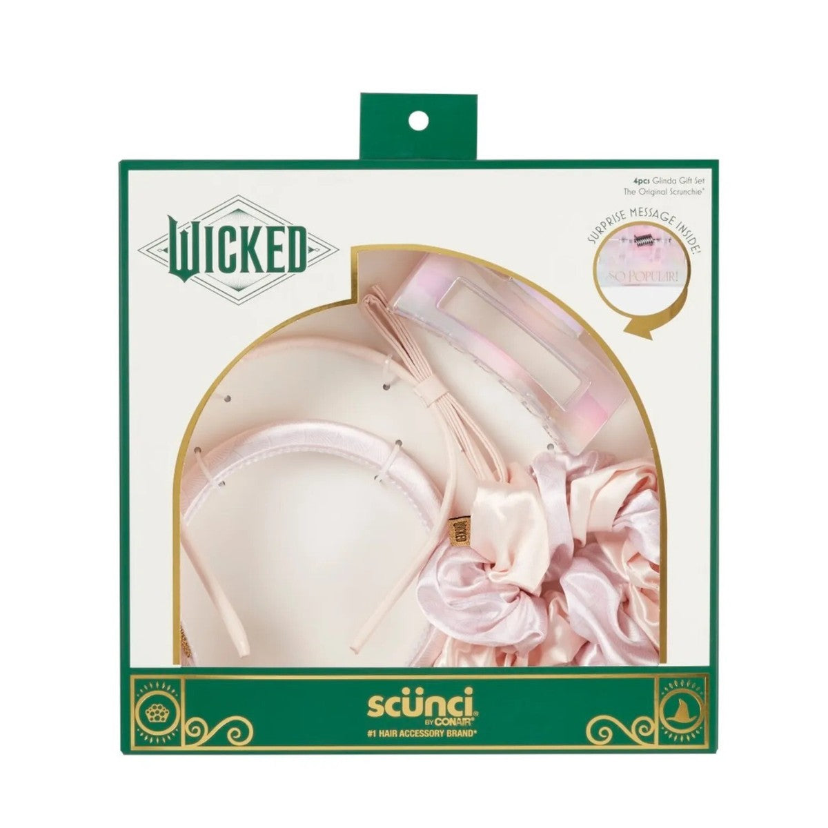 SCUNCI by Conair Wicked Elphaba Hair Accessories Gift Set (3 Ct)