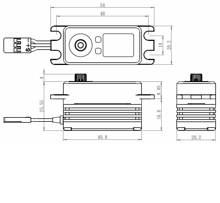 Savox Monster Torque Low Profile Steel Gear Servo 7.4v