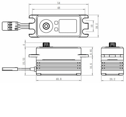 Savox Monster Torque Low Profile Steel Gear Servo 7.4v