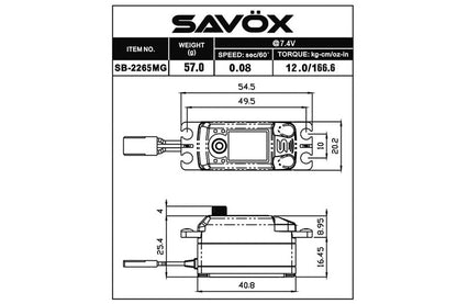 Savox 1/10 Black Edition Low Profile HV Brushless Digital Servo 7.4V
