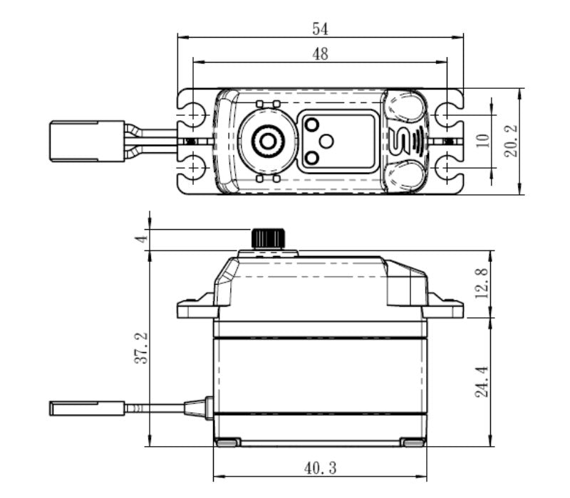 Savox High Torque Digital Servo, 0.085sec / 347.2oz @ 8.4V SC1267SGP