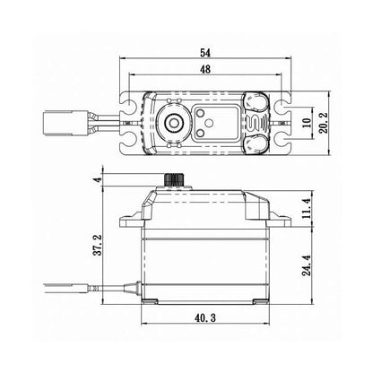 Savox SAVSV1272SGP HV Coreless Digital Standard Servo Soft Start