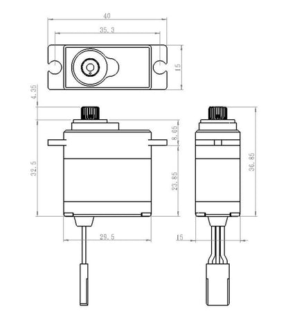 Savox 1/16 Waterproof Premium Mini Digital Servo Soft Start