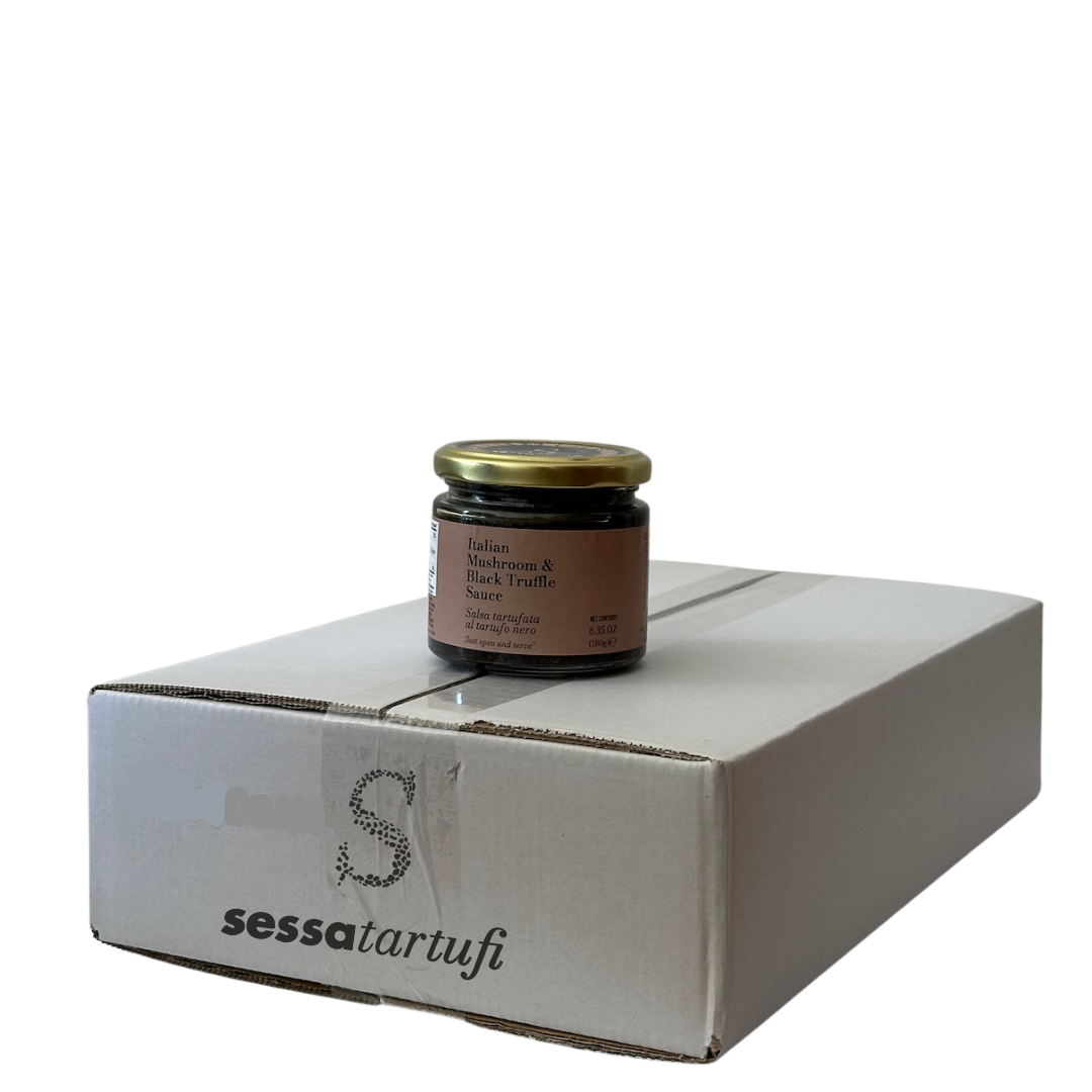 Italian Mushroom & Black Truffle Sauce - Case of 12 Jars (6.35 oz. each)
