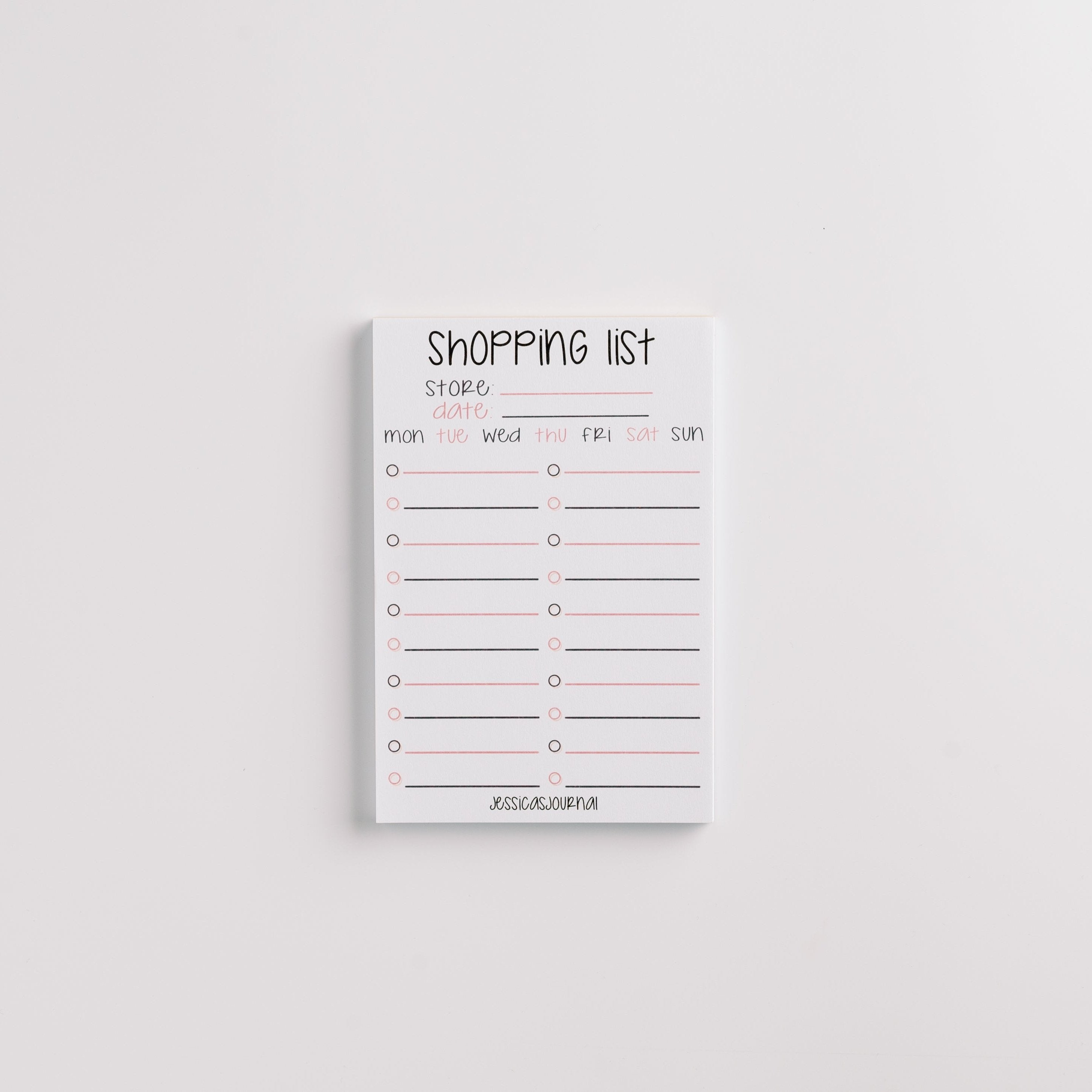 Shopping List Notepad