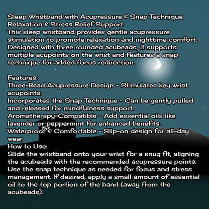 Acupressure Sleep Aid Wristband for Restlessness and Stress Support