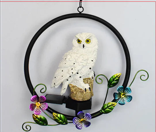 Enchanted Garden Solar Owl Light