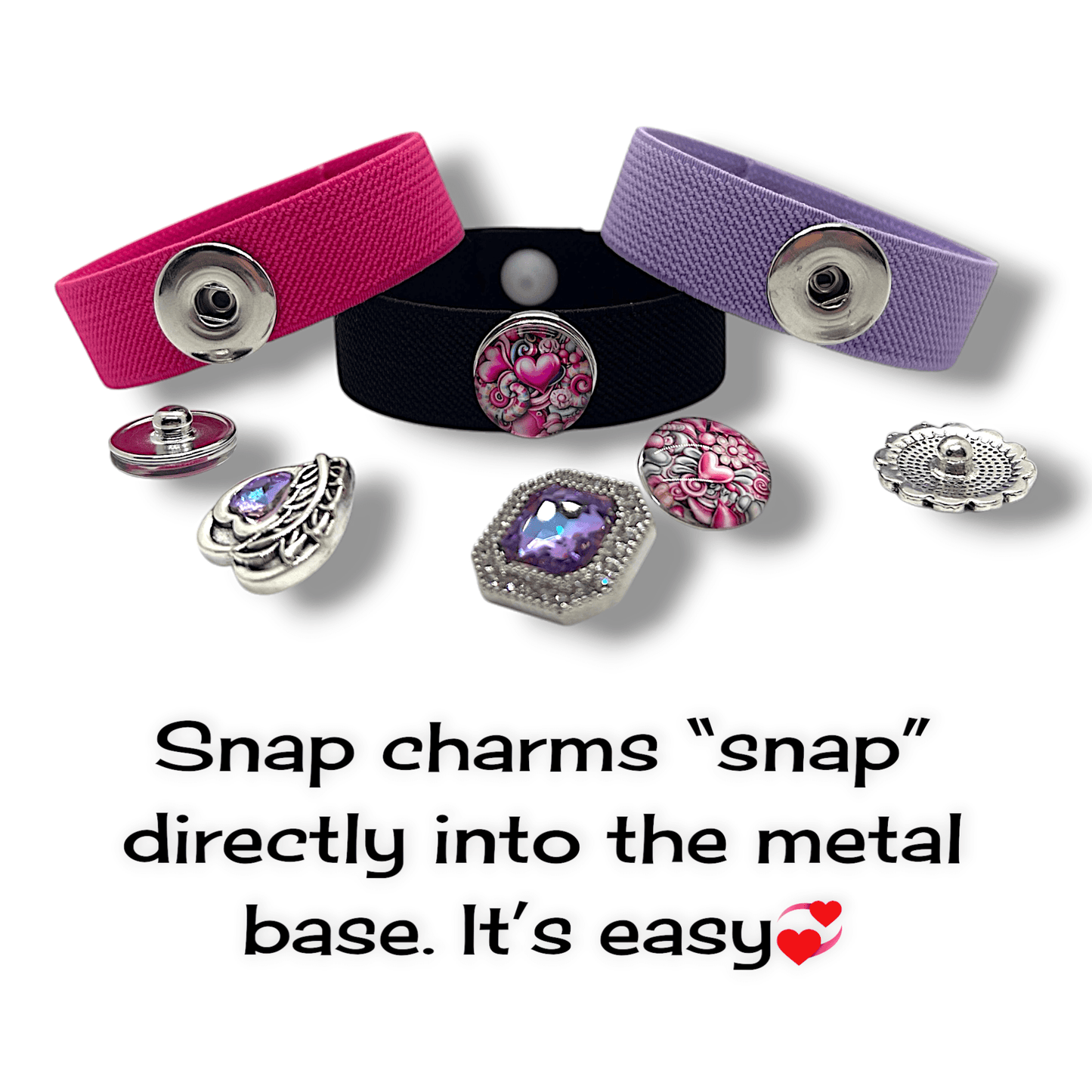 Anxiety Bracelet – Relaxation & Focus Support, Heart Party Charm