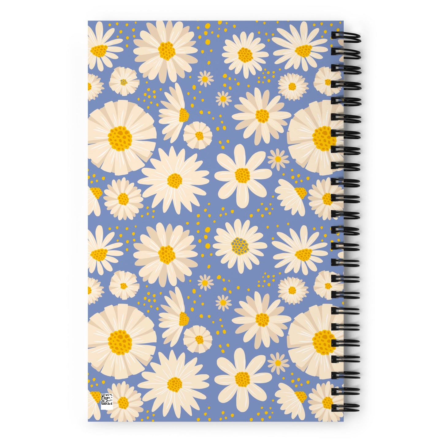 Spiral notebook - Blue Yellow Floral - 140 Pages