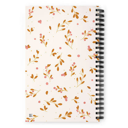 Spiral notebook - Fall Floral - 140 Pages