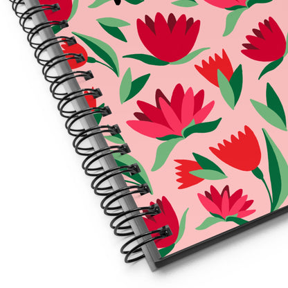 Spiral notebook - Bright Floral - 140 Pages