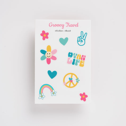 Groovy Travel Sticker Sheet