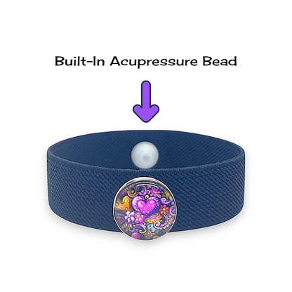 Anxiety Bracelet – Stress & Focus Support, Golden Heart Glow