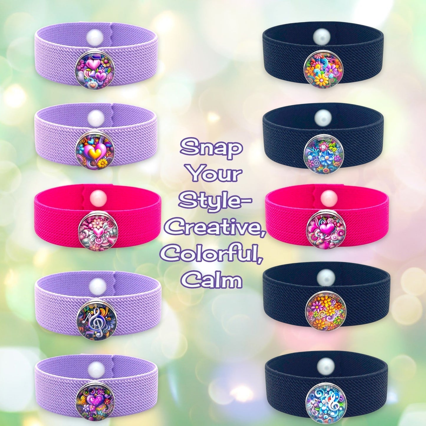 Anxiety Bracelet – Stress & Focus Support, Golden Heart Glow