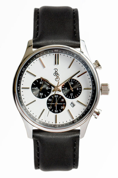 White and Black Chronograph