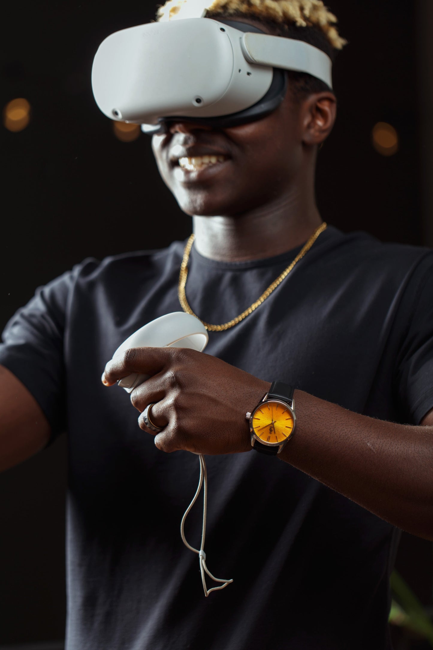 Yellow Sunburst Watch