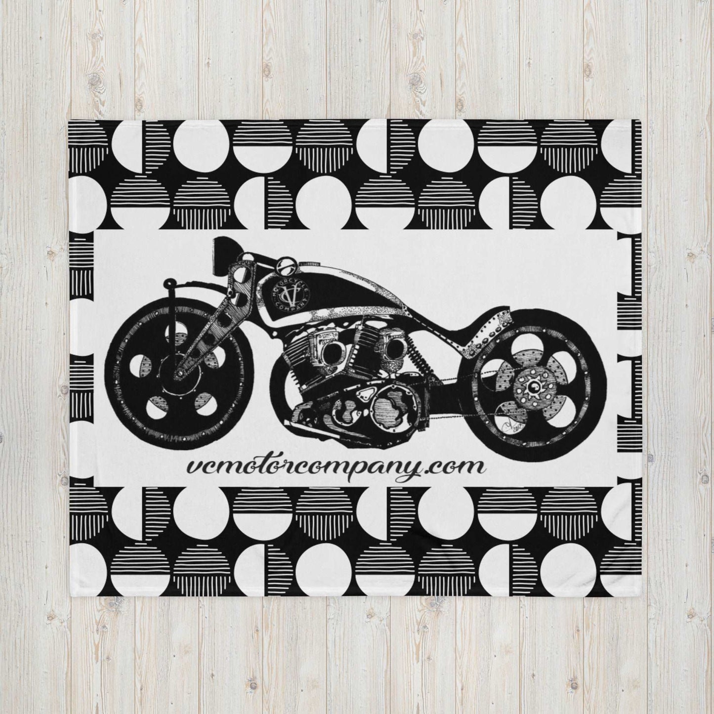 Black Hearted Gypsy Motorcycle Throw Blanket