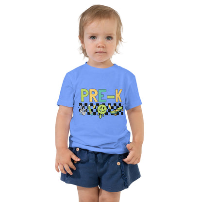 Pre-K T-Shirt Retro Skate Natural Shirt, Back to School T-Shirt Toddler