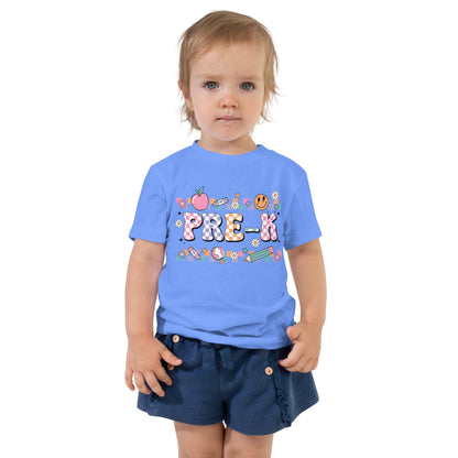 Pre-K T-Shirt Retro Checker Top, Back to School, Toddler Short Sleeve Tee