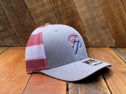 TTP Heather Grey/ USA Mesh Embroidered