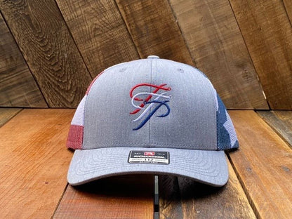 TTP Heather Grey/ USA Mesh Embroidered