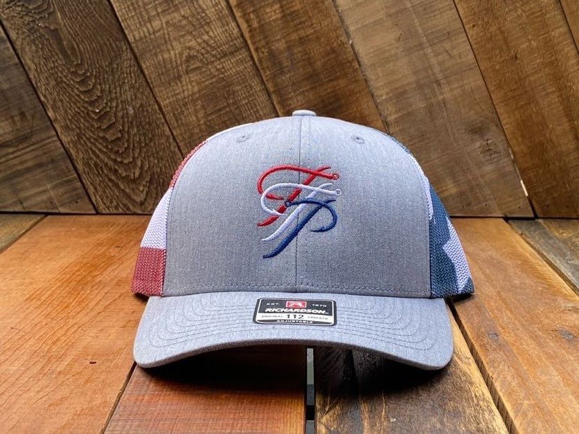 TTP Heather Grey/ USA Mesh Embroidered