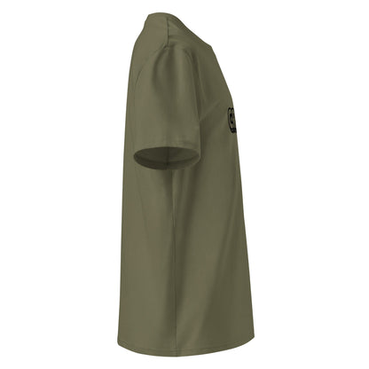 Unisex organic ribbed neck t-shirt