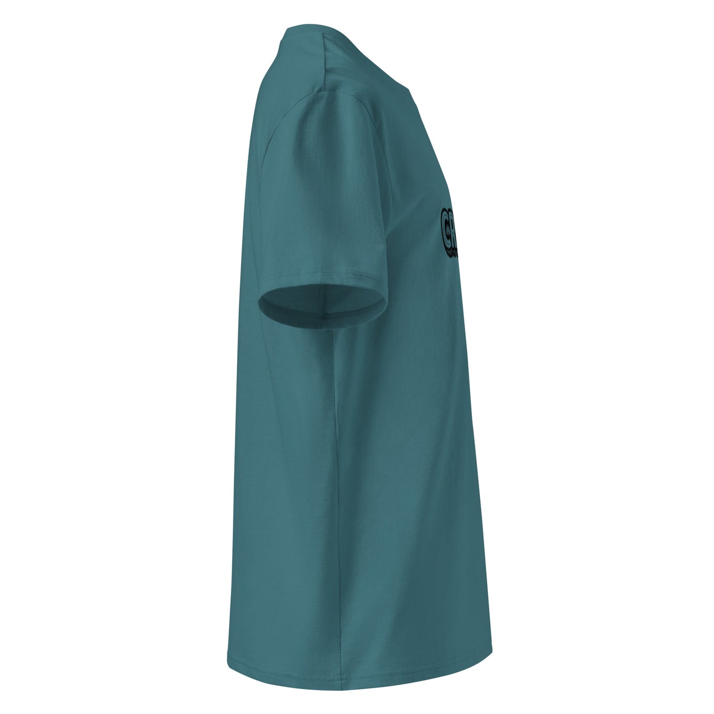 Unisex organic ribbed neck t-shirt