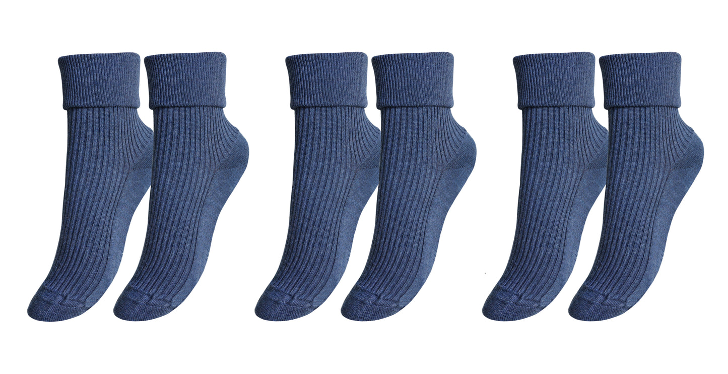 tittimitti®100% Organic Combed Cotton Luxury Women's Socks 3-Pack. Made in Italy.