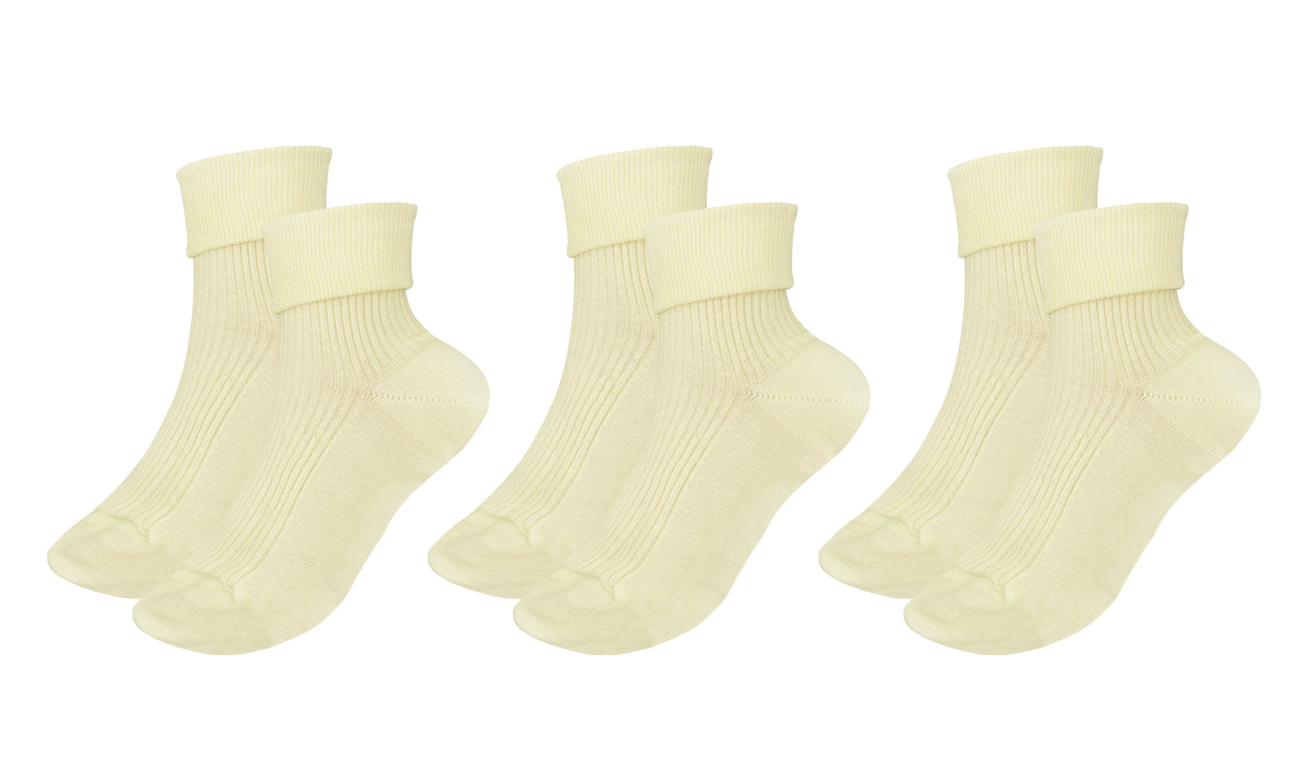 tittimitti®100% Organic Combed Cotton Luxury Women's Socks 3-Pack. Made in Italy.