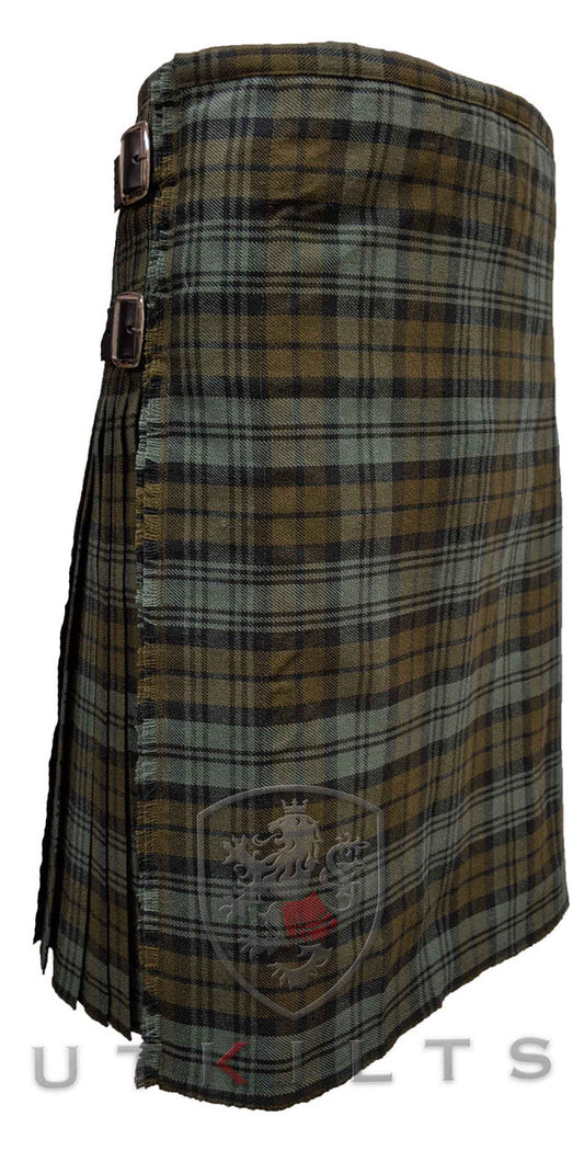Traditional Kilt - Premium Wool, Black Watch Weathered