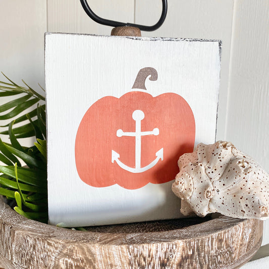 Anchor Pumpkin Sign
